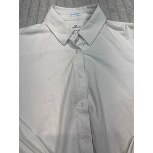 Buttercloth White Icy Cotton Pre-Tucked Fit Button Down Shirt Womens Small